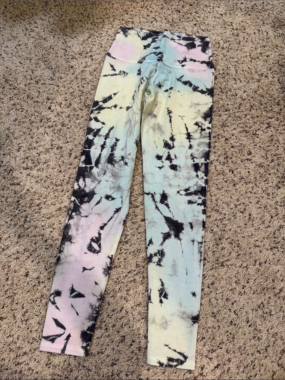 Electric & Rose Tie-Dye Leggings in Pastel Multi